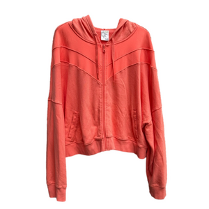 OFFLINE by Aerie Cloud Fleece Zip Up Hoodie Coral Orange XXL Oversized